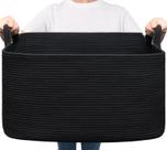 Cesto de Roupa Suja Goodpick - Grande, Preto, Corda de Algodão, 63L