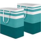 Cesto de roupa suja HomeHacks Waterproof 100L verde, pacote com 2