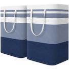 Cesto de roupa suja HomeHacks Waterproof 75L de grande capacidade, pacote com 2
