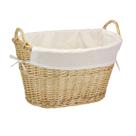 Cesto de roupa suja Household Essentials Wicker Willow com forro Cesto de roupa suja Household Essentials Wicker Willow com forro