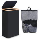 Cesto de roupa suja ieGrow 75L Slim com tampa e bolsa interna removível