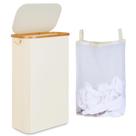 Cesto de roupa suja ieGrow Slim com tampa e bolsa interna removível 60L