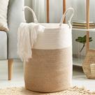 Cesto de roupa suja Kodomoore Woven Cotton Rope 38x46cm branco/bege
