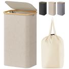 Cesto de roupa suja Lifewit 100L com tampa e bolsa removível bege