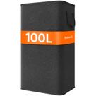 Cesto de roupa suja Lifewit 100L, grande, alto, com alças, preto