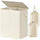 Cesto de roupa suja Lifewit Double com tampa e sacos removíveis 155L