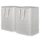 Cesto de roupa suja Lifewit Large dobrável, pacote com 2 unidades, 180L, cinza
