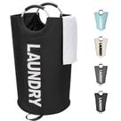 Cesto de roupa suja Maxsilan 90L Large Freestanding Preto