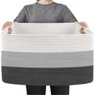 Cesto de Roupa Suja MEGASKET Extra Large - 87L - Corda de Algodão