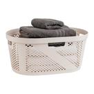 Cesto de roupa suja Mind Reader 40L Premium Wicker Design Grey
