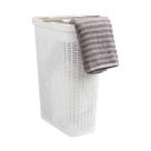 Cesto de roupa suja Mind Reader 40L Slim com tampa de plástico branco
