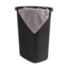 Cesto de roupa suja Mind Reader 60L Slim com tampa de plástico preto