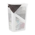 Cesto de roupa suja Mind Reader 60L Slim com tampa ventilada branca