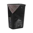 Cesto de roupa suja Mind Reader 60L Slim com tampa ventilada preta Cesto de roupa suja Mind Reader 60L Slim com tampa ventilada preta