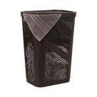 Cesto de roupa suja Mind Reader Slim 60L com tampa ventilada marrom Cesto de roupa suja Mind Reader Slim 60L com tampa ventilada marrom