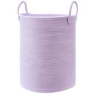 Cesto de roupa suja MOJOSCEND 80L Corda de algodão roxa 80L para meninas