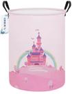 Cesto de roupa suja ONOEV Round Waterproof Storage Pink Castle