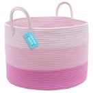 Cesto de roupa suja OrganiHaus Pink Baby 50x33cm Corda de algodão