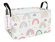 Cesto de roupa suja QUEENLALA Retangular Dobrável 38x26x23 cm