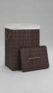 Cesto de Roupa Suja Retangular Bambu com Tampa
