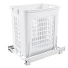 Cesto de roupa suja retrátil Rev-A-Shelf 36 x 50 cm branco em aço