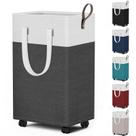 Cesto de roupa suja rolante HomeHacks 75L com rodas impermeáveis