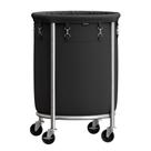 Cesto de roupa suja SONGMICS 110L com rodas, preto e prata