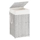 Cesto de Roupa Suja SONGMICS - 65L com Tampa e Alças em Rattan Sintético