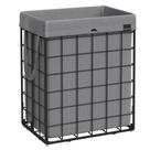 Cesto de Roupa Suja SONGMICS 90L - Com Forro Removível (Preto/Cinza)