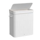 Cesto de roupa suja SONGMICS Bamboo com tampa 100L Cloud White