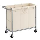 Cesto de Roupa Suja SONGMICS com Rodas - 3 Seções e 200L de Capacidade Cesto de Roupa Suja SONGMICS com Rodas - 3 Seções e 200L de Capacidade