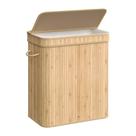 Cesto de Roupa Suja SONGMICS de Bambu com Tampa - 100L - Bege