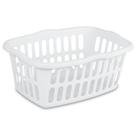 Cesto de roupa suja Sterilite retangular de 1,5 alqueire, pacote com 12 unidades, branco