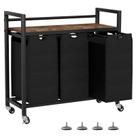 Cesto de roupa suja SwaAvee, 3 sacos com prateleira e rodas, capacidade de 120 L Cesto de roupa suja SwaAvee, 3 sacos com prateleira e rodas, capacidade de 120 L