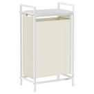 Cesto de roupa suja VASAGLE UBLH001W01 47L com saco removível branco creme