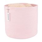Cesto de roupa suja XUANGUO Corda de algodão rosa 41x36cm redondo