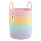 Cesto de roupa suja XUANGUO Rope para crianças Woven Storage Rainbow