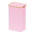 Cesto de roupa suoco 110L com tampa e alças de bambu - rosa