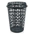 Cesto De Roupa Telado Com Tampa 60 L Preto Multiuso Arqplast