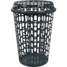 Cesto de Roupa Telado Com Tampa 60 Litros Preto Arqpolast