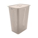 Cesto de Roupas com Tampa Bege 47L - Ou