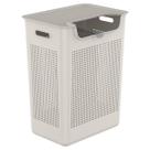 Cesto de roupas duplo compartimento flow 50 litros bege fechado ref cfw2000bgf ou