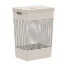 Cesto de Roupas Suja Com Tampa 49 Litros Organizador Grande Grid Ou