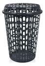 Cesto De Roupas Sujas Multiuso Telado Com Tampa 60l Preto Cesto De Roupas Sujas Multiuso Telado Com Tampa 60l Preto
