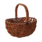 Cesto de Vime Marooma Pequeno com Alça de Rattan 25x26 cm