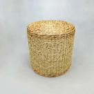 Cesto Decorativo Alto Palha Natural Redondo c Tampa Luxo