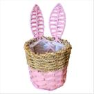 Cesto Decorativo Orelha de Coelho Rosa Fibra Nat Páscoa 14cm Cesto Decorativo Orelha de Coelho Rosa Fibra Nat Páscoa 14cm