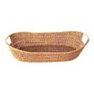 Cesto Decorativo Oval Trançado Boho Chic Grande Com Alças