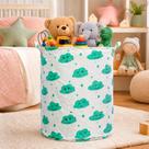 Cesto Dobrável Infantil Tecido Nuvem Roupa Brinquedos Quarto Lavanderia Banheiro Home