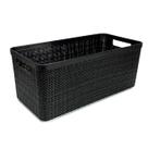 Cesto Eco Juta Preto Alongado Grande Nitron
